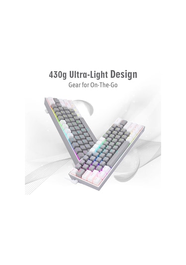Redragon K616 Fizz Pro%60 3 Mod Kablolu, 2.4 Ghz Kablosuz, Blueto