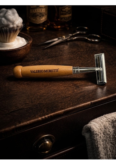 Valorıe Morettı Bambu Saplı Premium Metal Başlıklı Klasik Tıraş Bıçağı