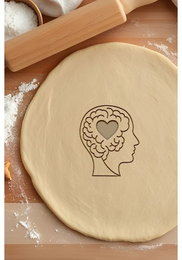 Duygularıyla Düşünen Kurabiye Kalıbı, Hamur Şekillendirici, Bisküvi Kalıbı, Kolay Kesim Ucu Beyaz