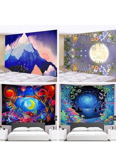 Springsun Kumaş Zemin Örtüsü - Ev Dekorasyonu Duvar Halısı, Yumuşak Dokuma, Dayanıklı, 95x73 Cm, Tek Renk, Ev Ve Plaj Kullanıma Uygun Diğer