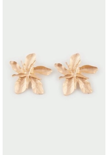 Defacto Kadın Çiçek Motifli Mat Gold Küpe E1290axnsgd1 Diğer