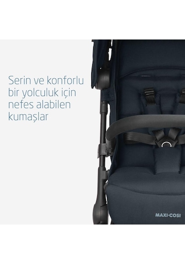 MaxiCosi Lara2 Ultra Kompakt Otomatik Katlanan Kabin Boy Seyahat Sistem Olabilen Bebek Arabası Essential Graphite