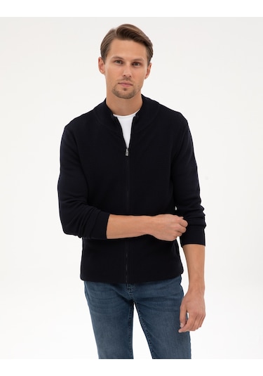 Pierre Cardin Erkek Lacivert Hırka Triko 50317341-vr033 Lacivert