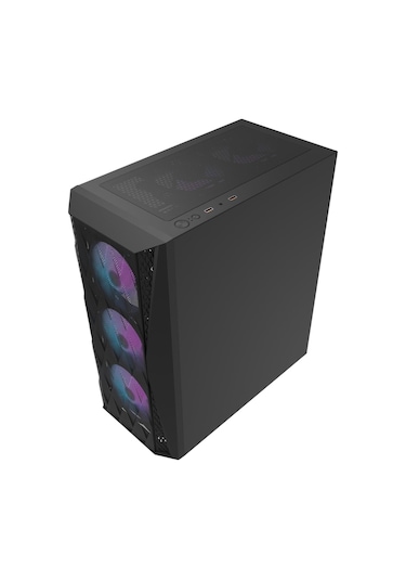 Aıgo Dk352 At-650w 80+ Bronze Usb3.0 4 12cm Fan Temperli Cam Siyah E-atx Kasa