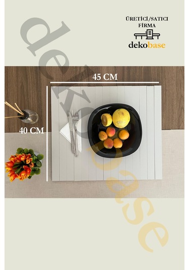 Açık Gri 4 Adet Çok Amaçlı Koltuk Kenar Sehpası, Supla, Yemek Servis Altlığı Açık Gri