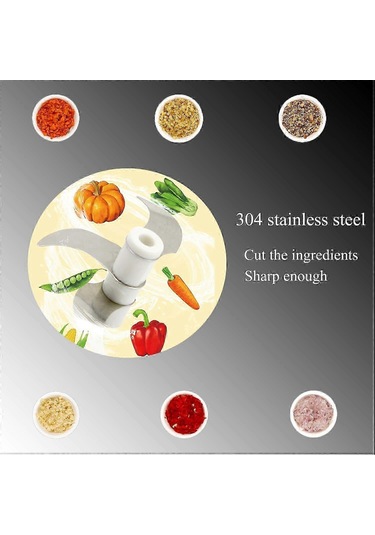 Kablosuz Elektrikli Mini Sarımsak Doğrayıcı, Taşınabilir Gıda Ble Çok Renkli