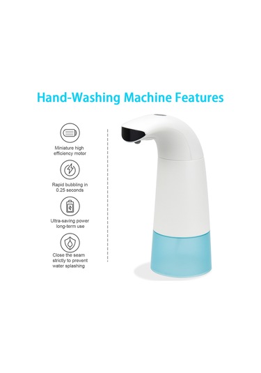 Reedark Hassas Kızılötesi Sensörlü Otomatik Köpük Sabunluk - Banyo, Mutfak Ve Ofisler İçin 250ml Beyaz