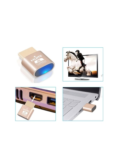 HDMI Plug Yüksek Çözünürlüklü Sanal Monitör Ekran Emülatörü
