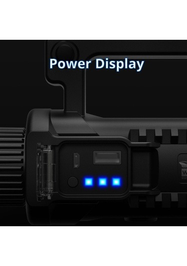 Wondernest W590 P50 10w Led El Feneri, 4 Modlu Dış Mekan Feneri, Tripodlu Siyah Dünya Aydınlatma Siyah