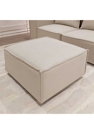 Relax Soft Köşe Takımı 4 Modül Krem Kadife Babyface 03 Krem