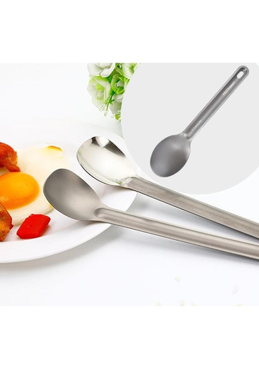 Homyl Titanyum Kamp Seyahat Açık Piknik Sofra Kaşık Çatal Kaşık