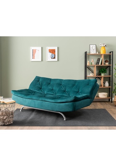 Pafu Rivo Üçlü Yataklı Koltuk - Soho Petrol Petrol Yeşili