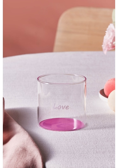 Karaca Mito Cam Su Bardağı 330 Ml Pembe Pembe