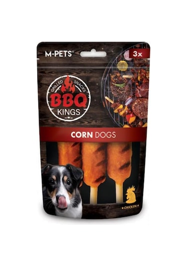 M-pets Bbq Kings Corn Dogs Tavuklu Köpek Ödül Maması 90 Gr 3 Adet