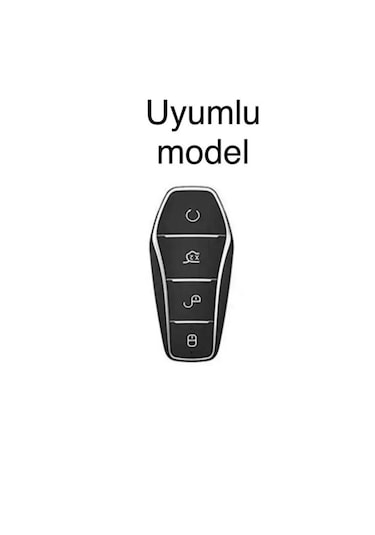 Autohan Keys Byd Atto 3, Seal U Anahtar Kılıfı Siyah Gold Altın