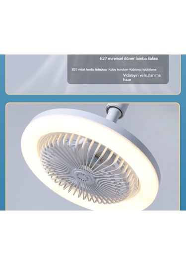 Led Tavan Vantilatörü Işık Yatak Odası Oturma Odası Tavan Vantila Diğer