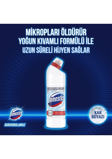 Domestos Yoğun Kıvamlı Çamaşır Suyu Kar Beyazı 6 x 750 ML