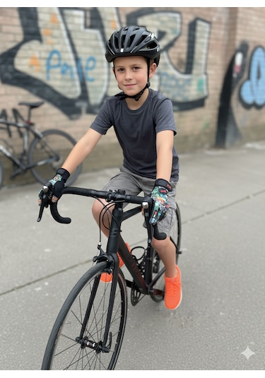 Çocuk Motosiklet & Bisiklet Eldiveni Drive Desenli - Güvenli Sürüş İçin