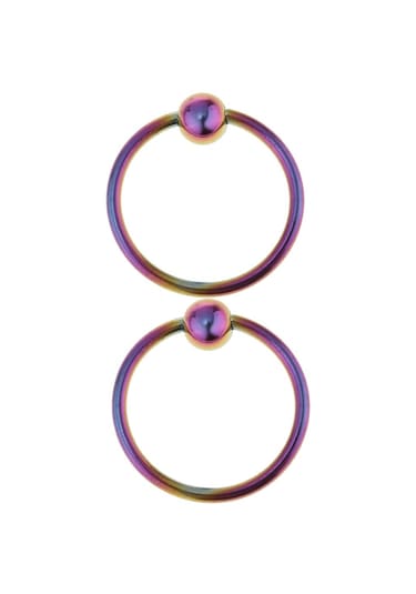 Suntek 16 Adet 16g Kavisli Halter Spike Burun Göbek Çok-renkli Çok Renkli