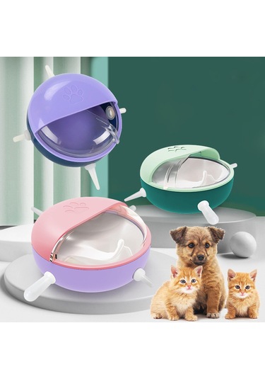 Homyl Köpek Yavrusu Süt Kabı Silikon Nipelli Kedi Yeşil