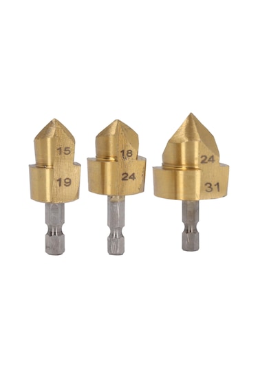 3 Adet Ppr Kaldırma Matkap Ucu Seti Yüksek Karbonlu Çelik Ti