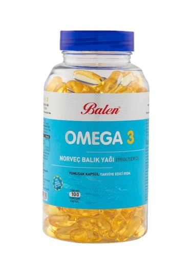 Balen Omega 3 Norveç Balık Yağı 100 Kapsül 1380 MG