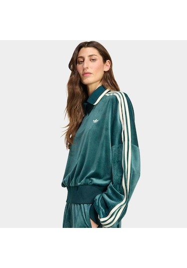 Adidas Originals X Liberty London Kadın Kadın Yeşil Polo Sweatshirt Jw5274 Yeşil