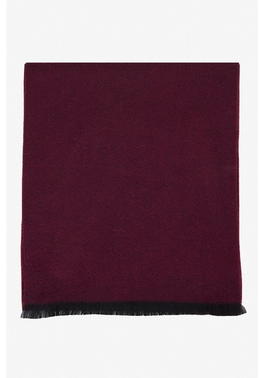 AC&Co / Altınyıldız Classics  Erkek Bordo Desensiz Sıcak Tutan Triko Atkı Bordo