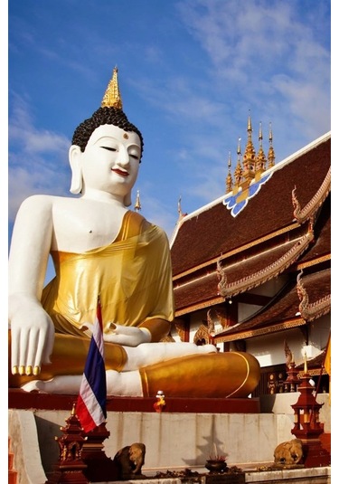 Tayland Buda Temalı Oval Magnet