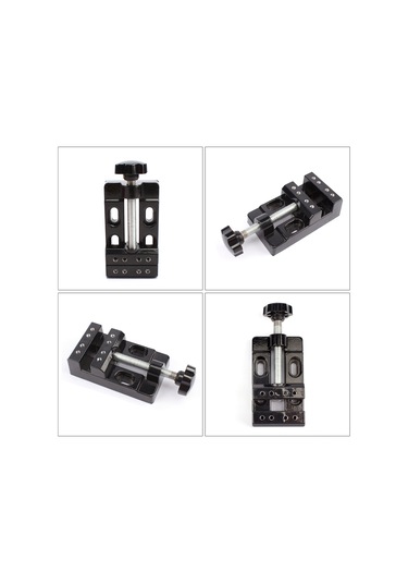 Yunboo Alüminyum Mini Masa Somunu, 0-53mm Tutma Aralığı, Matkaplama-polama-oymacılık İçin, Tam Aksesuarlar İle Siyah