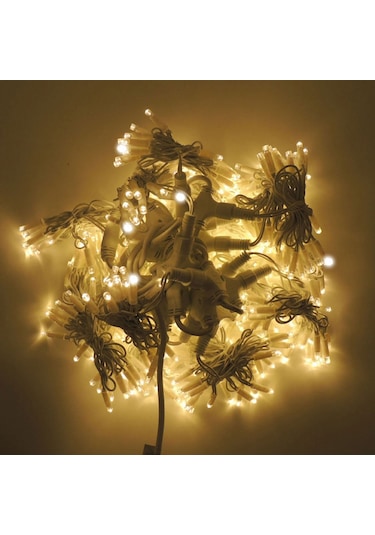 Sarkıt Perde Led Aydınlatma 2x3m Dış Mekan Gün Işığı Beyaz Flaşlı