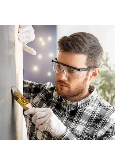 Jokmae 3 Adet Sıçrama Önleyici İş Emniyet Gözlüğü - Laboratuvar Göz Koruyucu Siyah 5 Adet