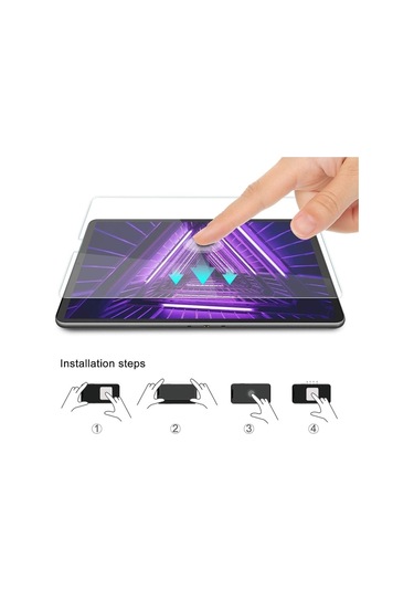 Samsung Galaxy Tab A8 10.5 Sm-x200 Uyumlu Tablet Ekran Koruyucu Nano Kırılmaz Tam Kaplar Cam