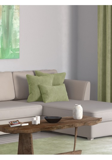 Br Perle Home Daily Series Ada Çayı Rengi Kırlent Yastık Kılıfı Ada Çayı