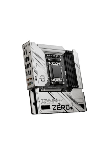 MSI B650M Project Zero AMD B650 7600 MHz (OC) DDR5 Soket AM5 mATX Anakart