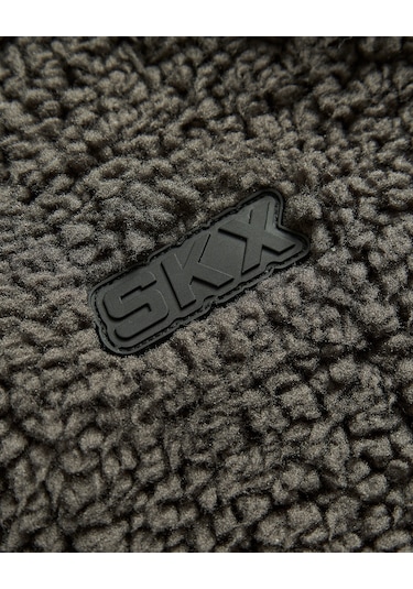 Skechers M Outdoor Fleece Reversible Full Zip Sherpa Erkek Antrasit Mont S242252-003 Antrasit