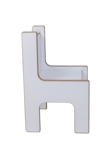 Industrial Living 3 Çekmeceli Çocuk Etkinlik Masası - Beyaz Mdf - Beyaz - Gri