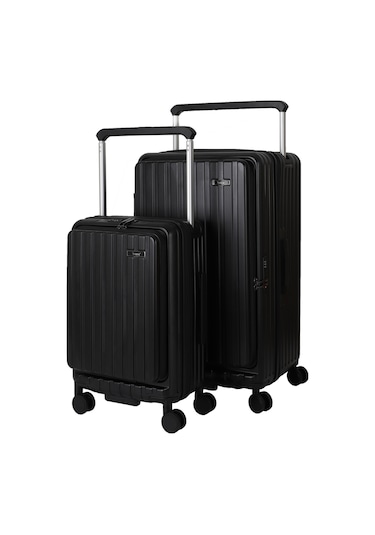 Baggaj V2522 Pc Valiz Sılver Set Siyah