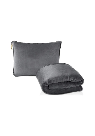 Trendooze Cloud011 Lacivert Seyahat Yastıklı Battaniye Uyumlu Havaalanı Seti Lacivert Lacivert