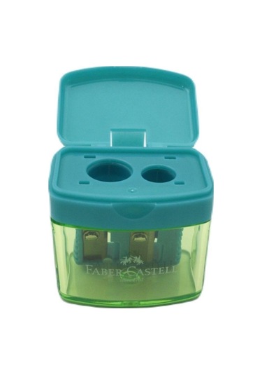 Faber Castell Minibox Duo Kalemtıraş 38 29 01-turkuaz
