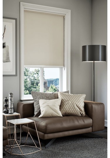 Lazer Kesim Mat Stor Perde, Lazer Kesimli Klasik Serisi, C-1002 Ekru Renk Ekru