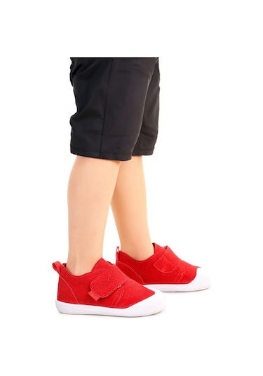 Kiko Kids Rosie Cırtlı Erkek Bebek Günlük Ayakkabı Kırmızı