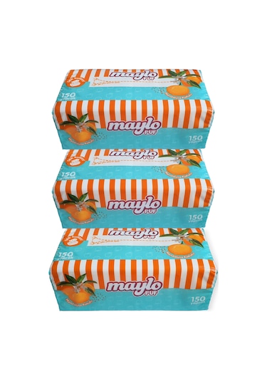 Maylo Mandalina Kokulu Çek Kullan Puf Mendil 3 x 150 Yaprak