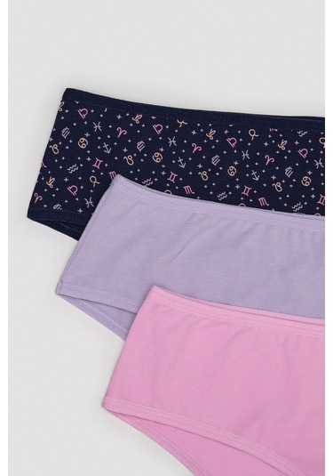 Penti Horoscop Printed 3lü Cover Slip Külot Çok Renkli