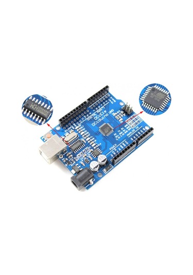 Arduino Uno R3 Klon Smd Usb Kablo ve 40'Lı Header Pın