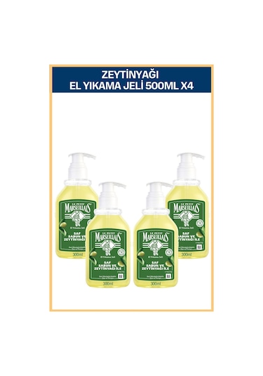 Le Petit Marseillais Saf Sıvı Sabun Zeytinyağı 4 x 300 ML