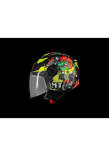 Mt Helmets Mt Çocuk Lıte Dino A1 Motosiklet Kaskı Siyah