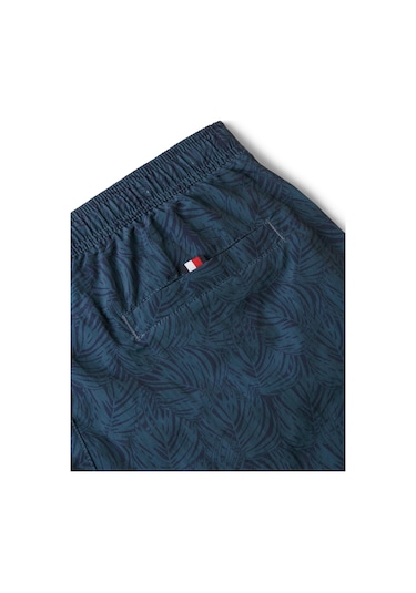 Tommy Hilfiger Orts Boy Baskı Desenli İpli Mavi Erkek Şort-13047 Mavi