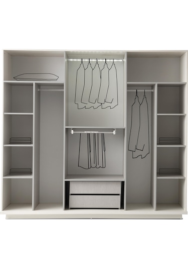 Nil %100 Mdf 6 Kapaklı Gardırop
