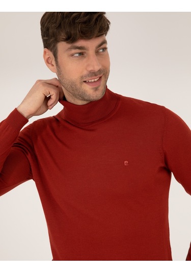 Pierre Cardin Erkek Kiremit Triko Kazak 50257302-vr031 Kiremit